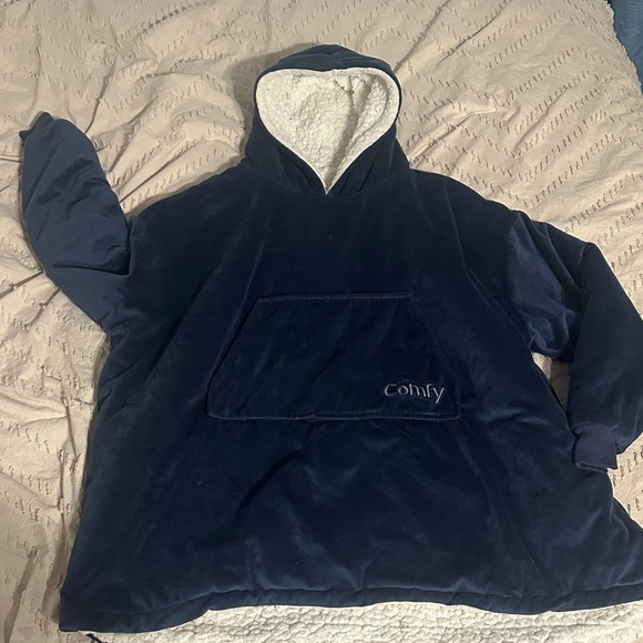 Comfy Kids Navy Blue Oversized Hoodie Blanket - Picture 1 of 1